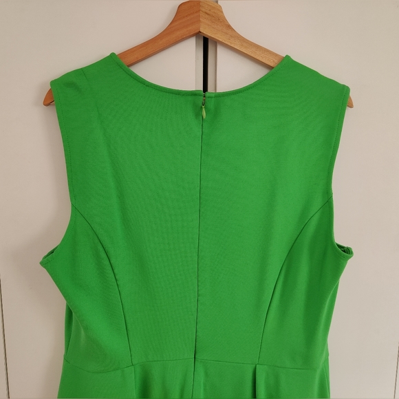 Sharagano Kelly Green Dress Size 14 Sleeveless - Picture 8 of 11